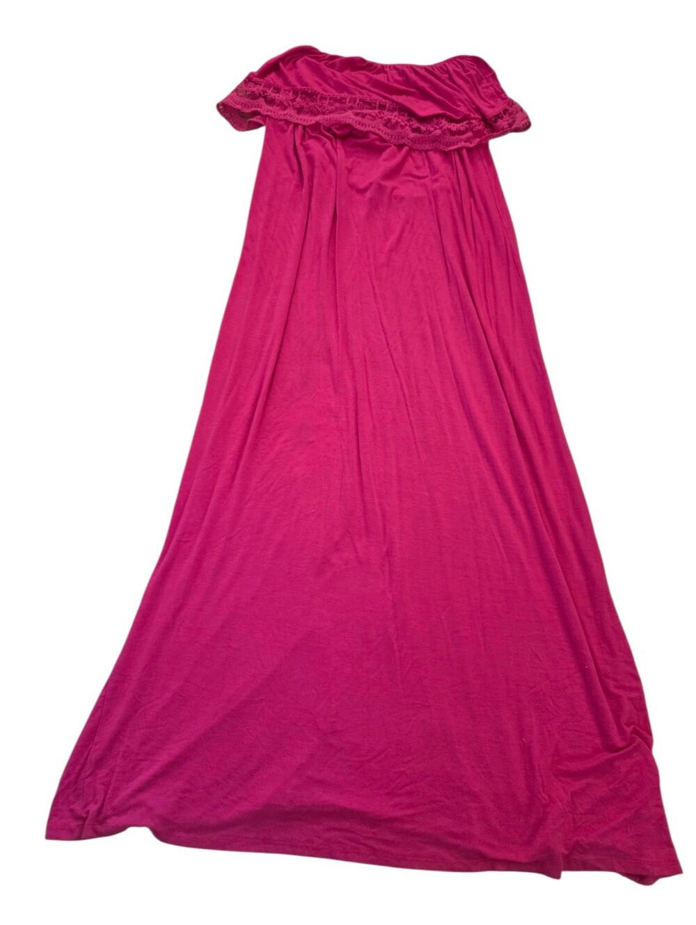 Love Tree happens bright pink sleeveless maxi dress with lace, M. EUC.